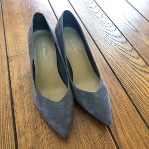 Marc Fisher Gray Suede Viviene Block Heels